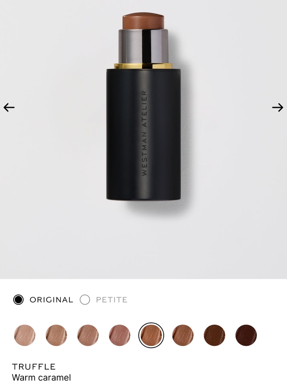 Westman Atelier Truffle Bronzer & Contour Stick — TRUFFLE / Warm Caramel